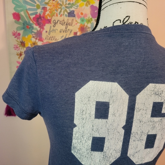 Victoria's Secret PINK Women's T-shirt, Blue/Pink, S, Y2K, Good Condition - Picture 10 of 12